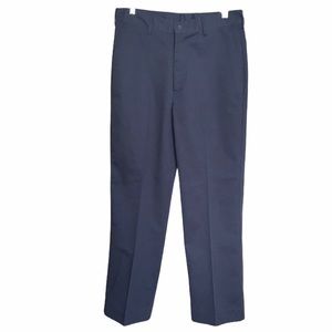 Edwards Chino Work Pants Utility Flat Front Cotton Blend Navy Size 32x30